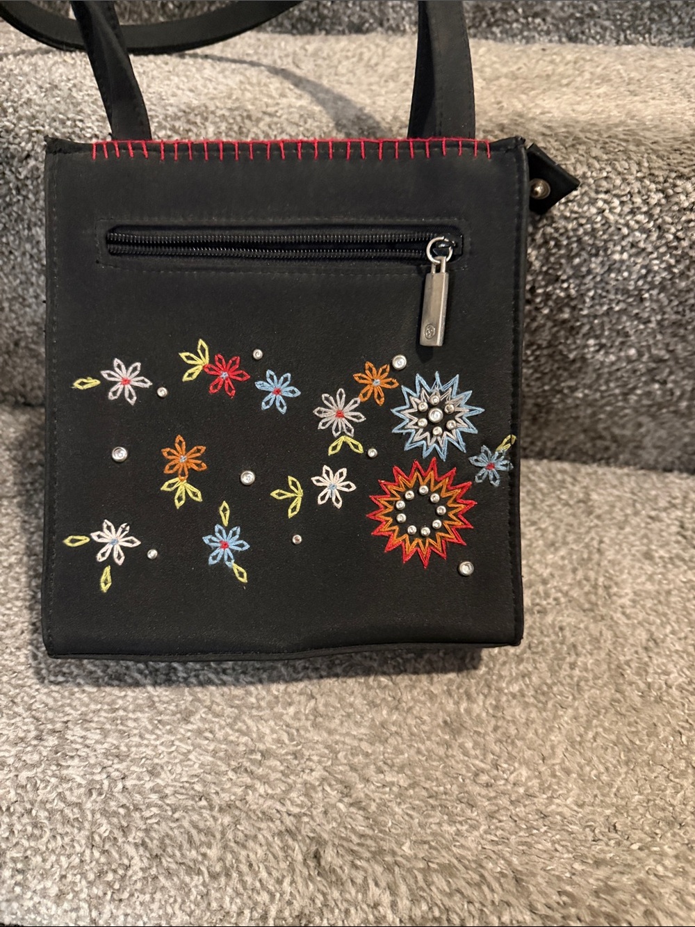 Y2K Frankie & Jonnie embroidered shoulder bag